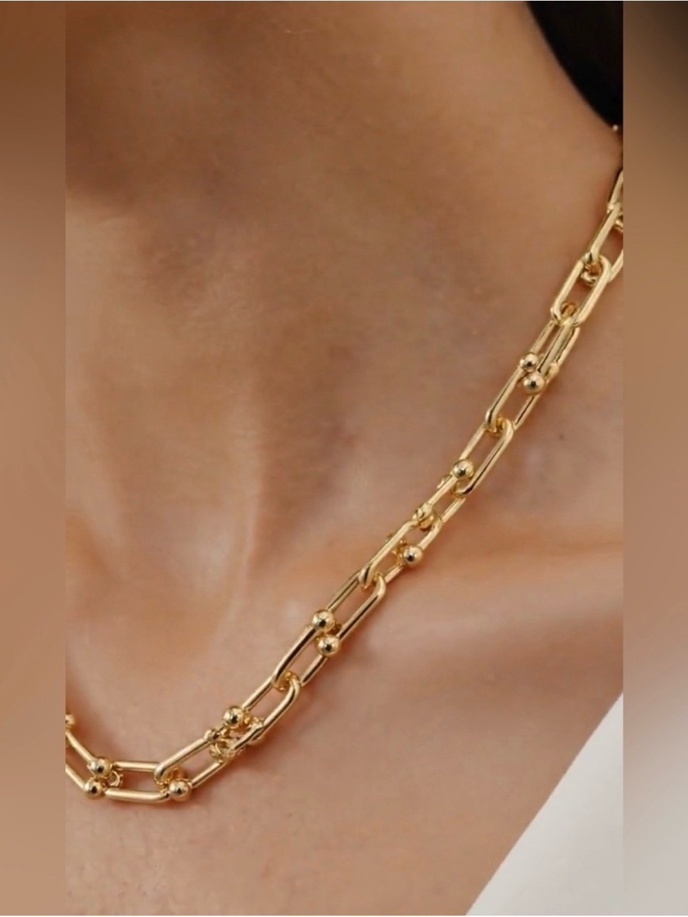 HardWear graduated link necklace 18K Gold Tone - Picture 3 of 5
